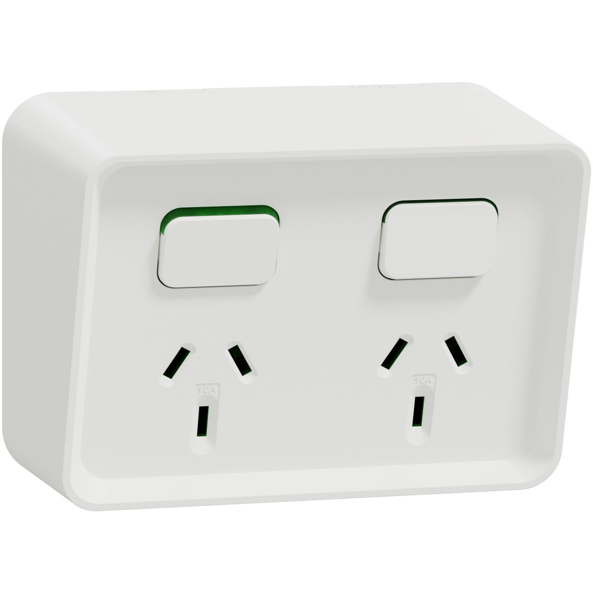 PDL Iconic Outdoor Double 10Amp Socket, 250 V, Horizontal