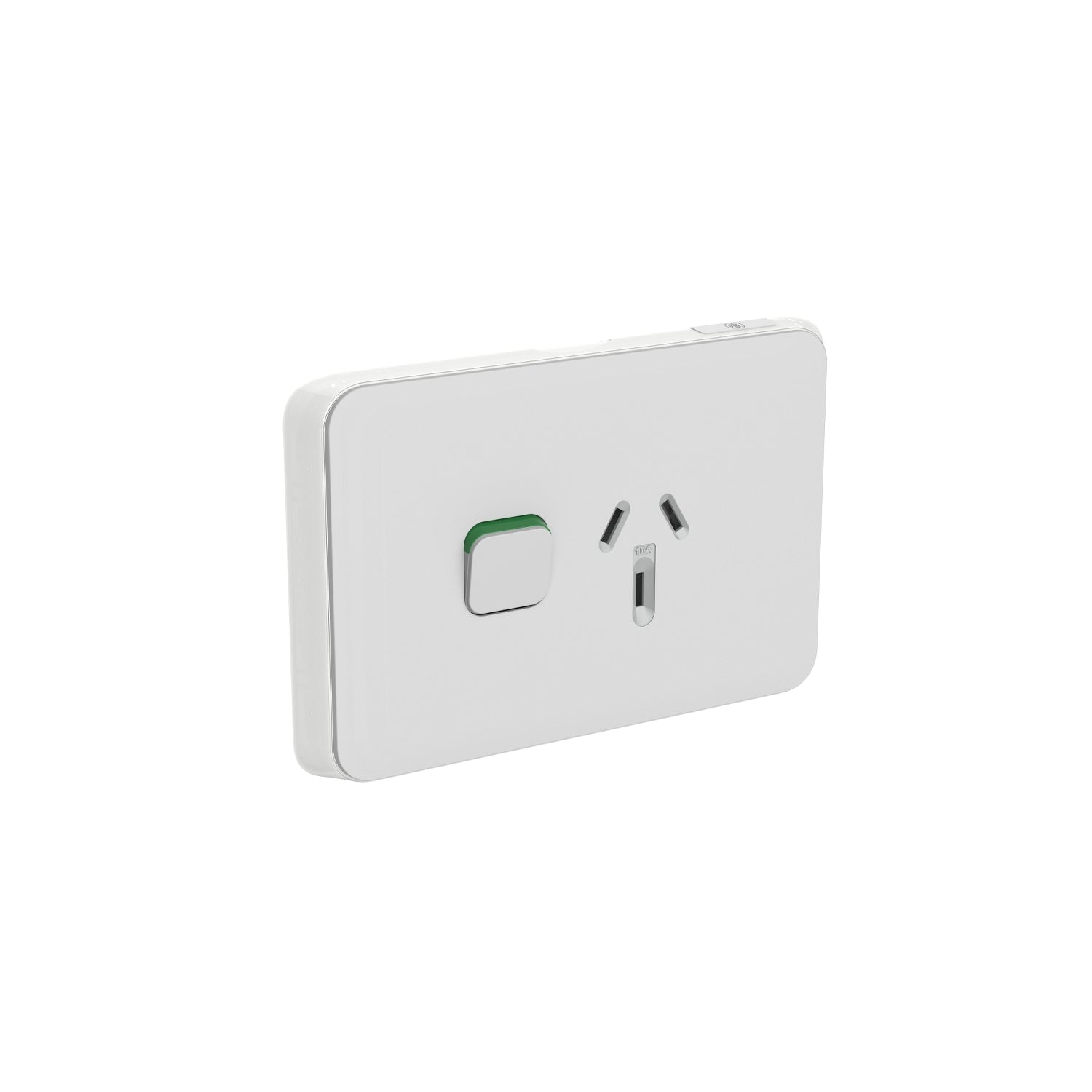 PDL Iconic, cover frame for Single switched GPO Horiz 10A 250V