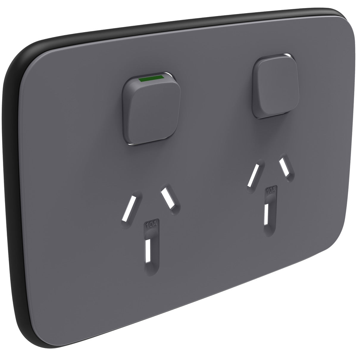 PDL Iconic, cover frame, 2 swiches & 2 sockets, 10 A, Horiz