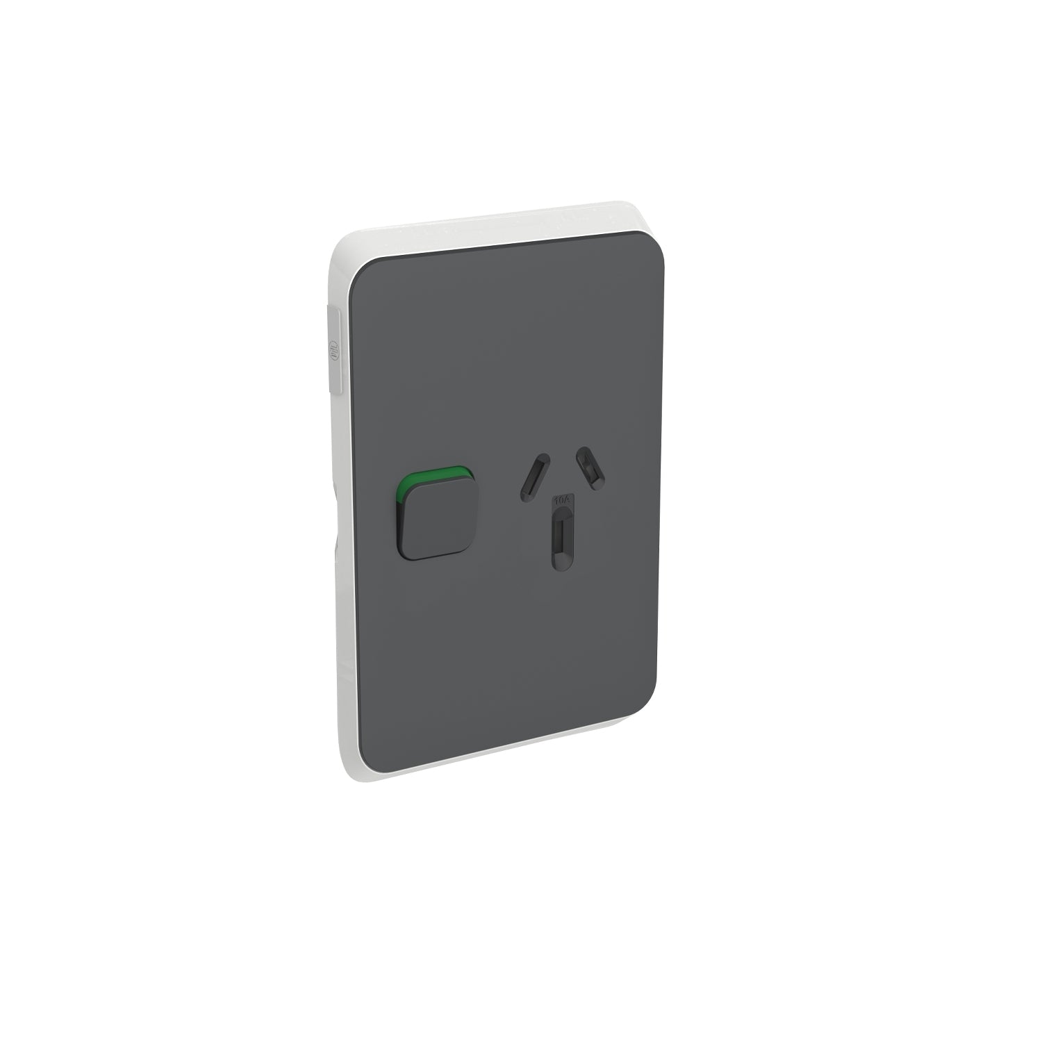 PDL Iconic, cover frame for Single switched GPO Vert 10A 250V