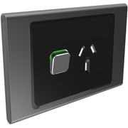 PDL Iconic STYL, cover frame, 1 switch & 1 socket, horizontal