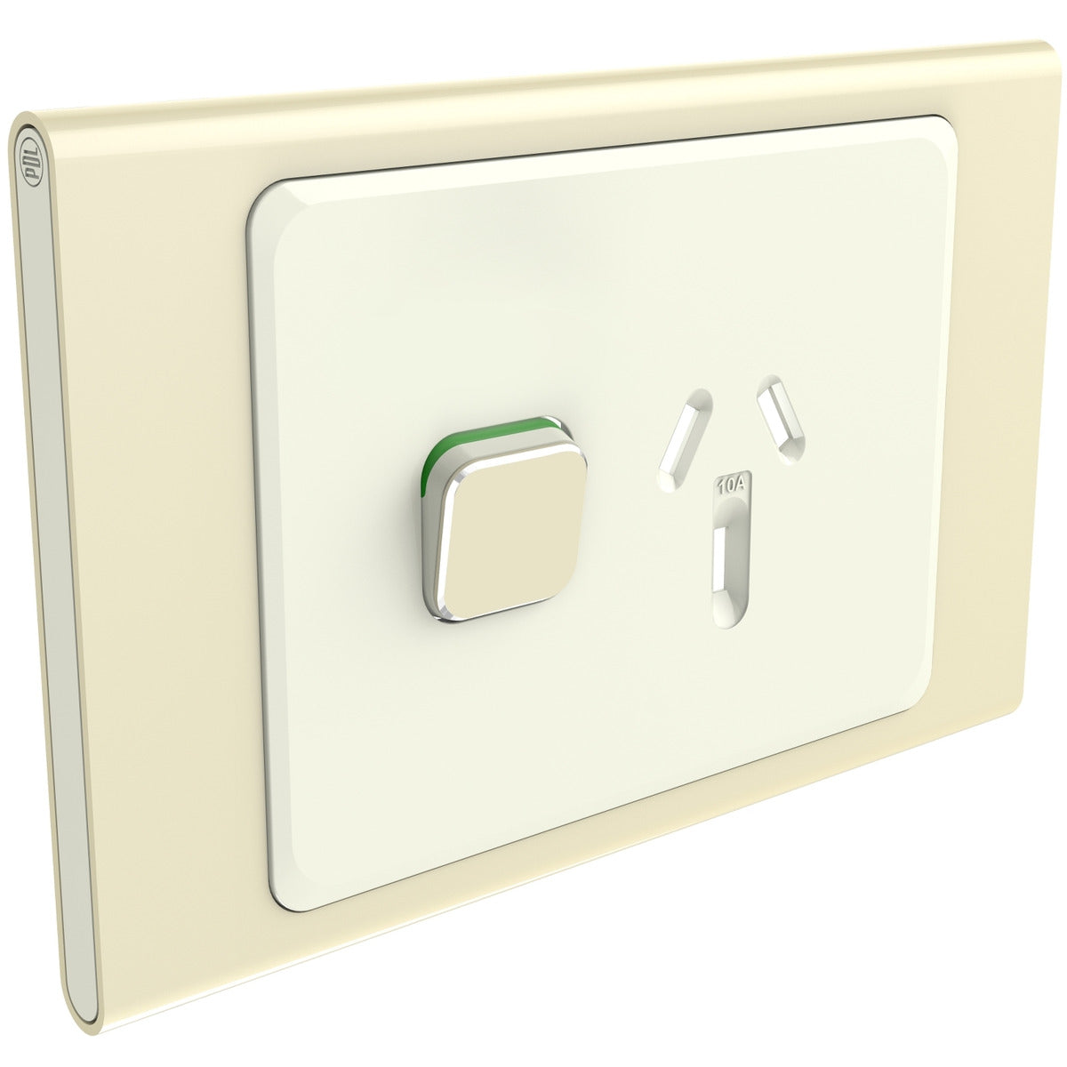 PDL Iconic STYL, cover frame, 1 switch & 1 socket, horizontal