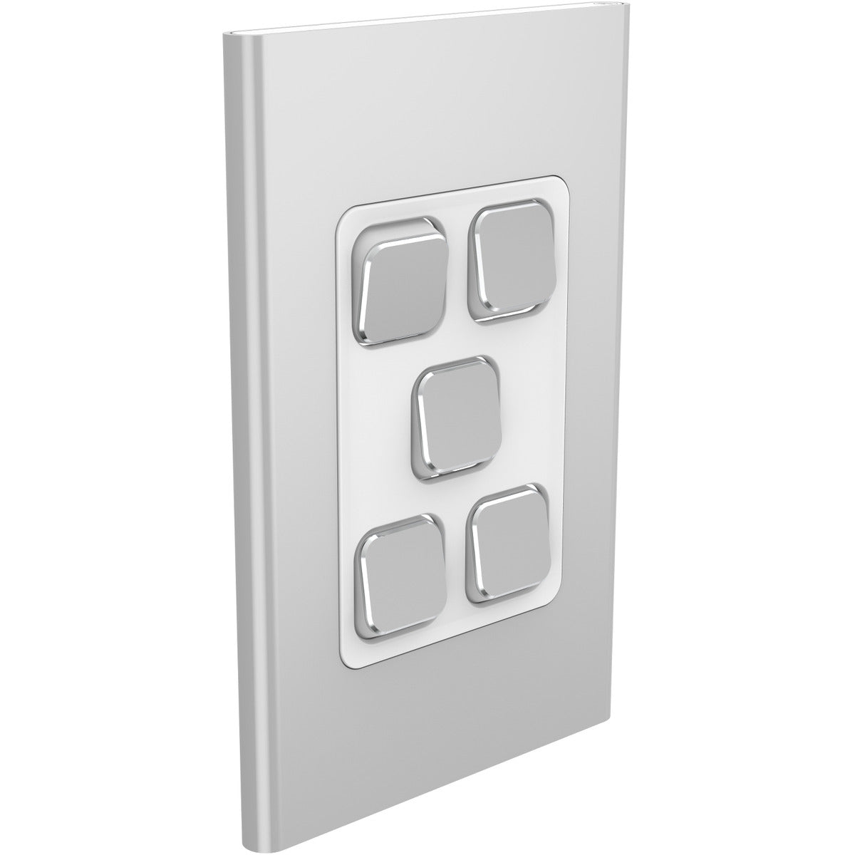 PDL Iconic Styl, cover frame, 5 switches, vertical