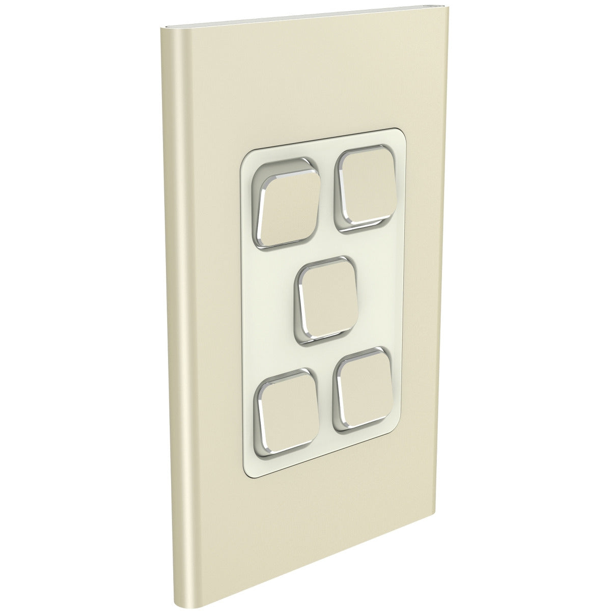 PDL Iconic Styl, cover frame, 5 switches, vertical