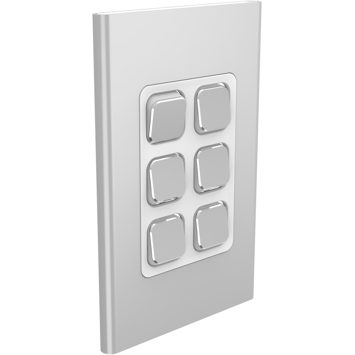 PDL Iconic Styl, cover frame, 6 switches, vertical