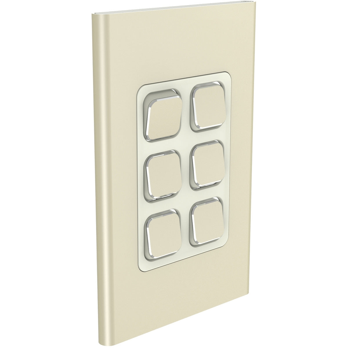 PDL Iconic Styl, cover frame, 6 switches, vertical