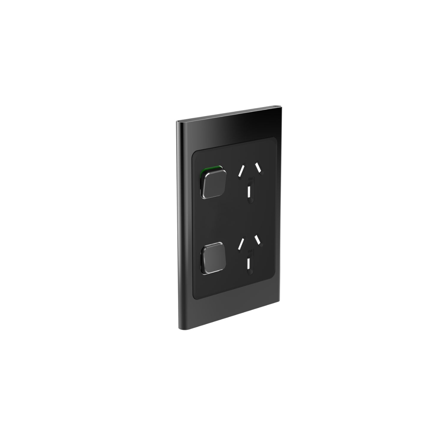 PDL Iconic Styl, cover frame, 2 switches & 2 sockets, vertical