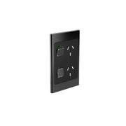 PDL Iconic Styl, cover frame, 2 switches & 2 sockets, vertical