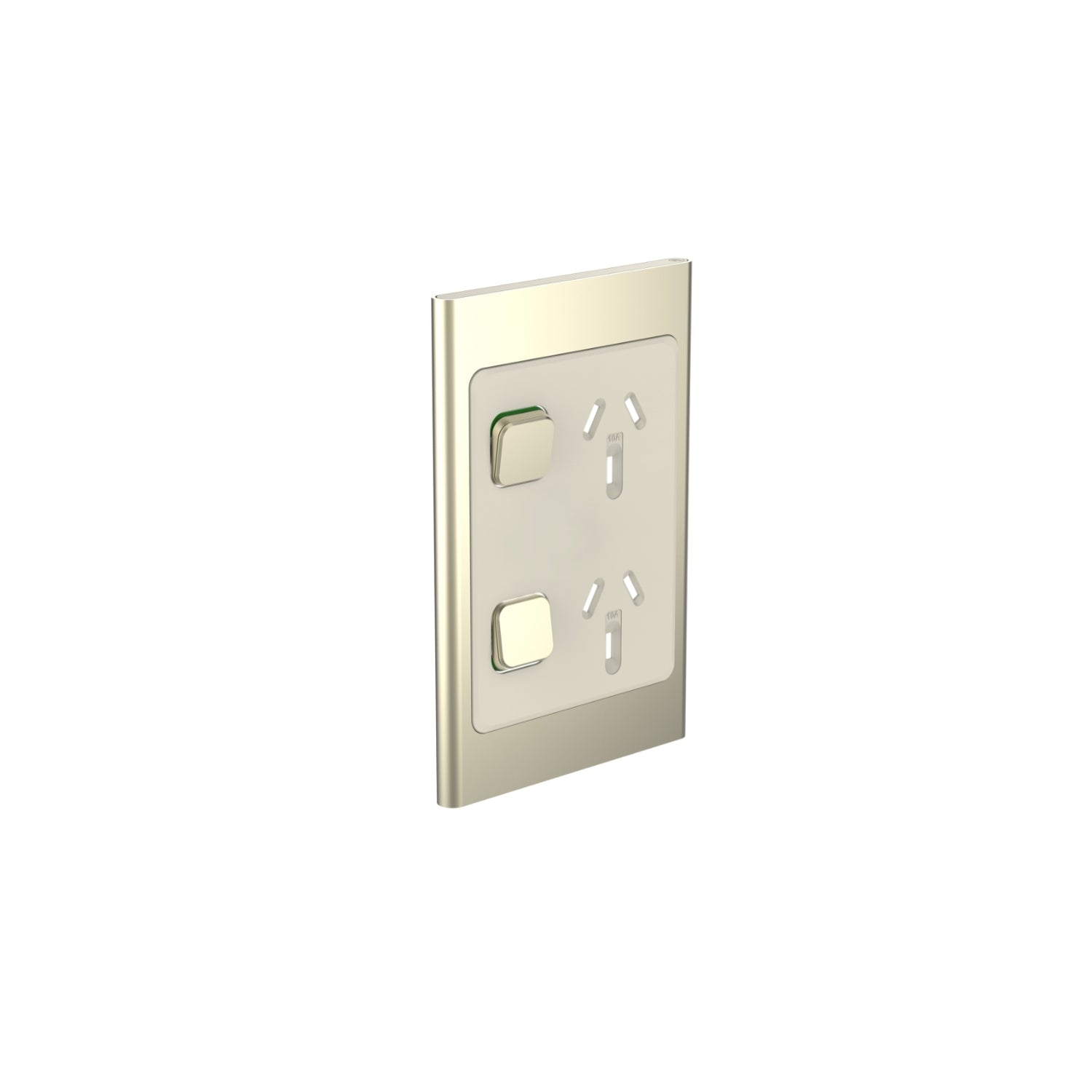 PDL Iconic Styl, cover frame, 2 switches & 2 sockets, vertical