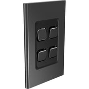 PDL Iconic Styl, cover frame, 4 switches, vertical