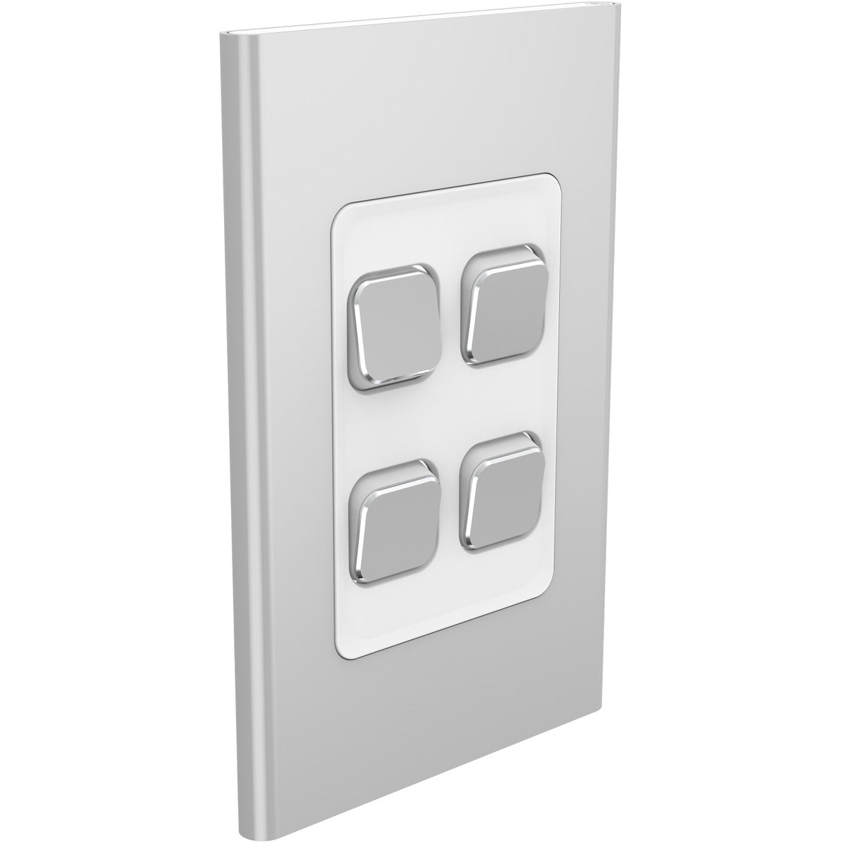 PDL Iconic Styl, cover frame, 4 switches, vertical