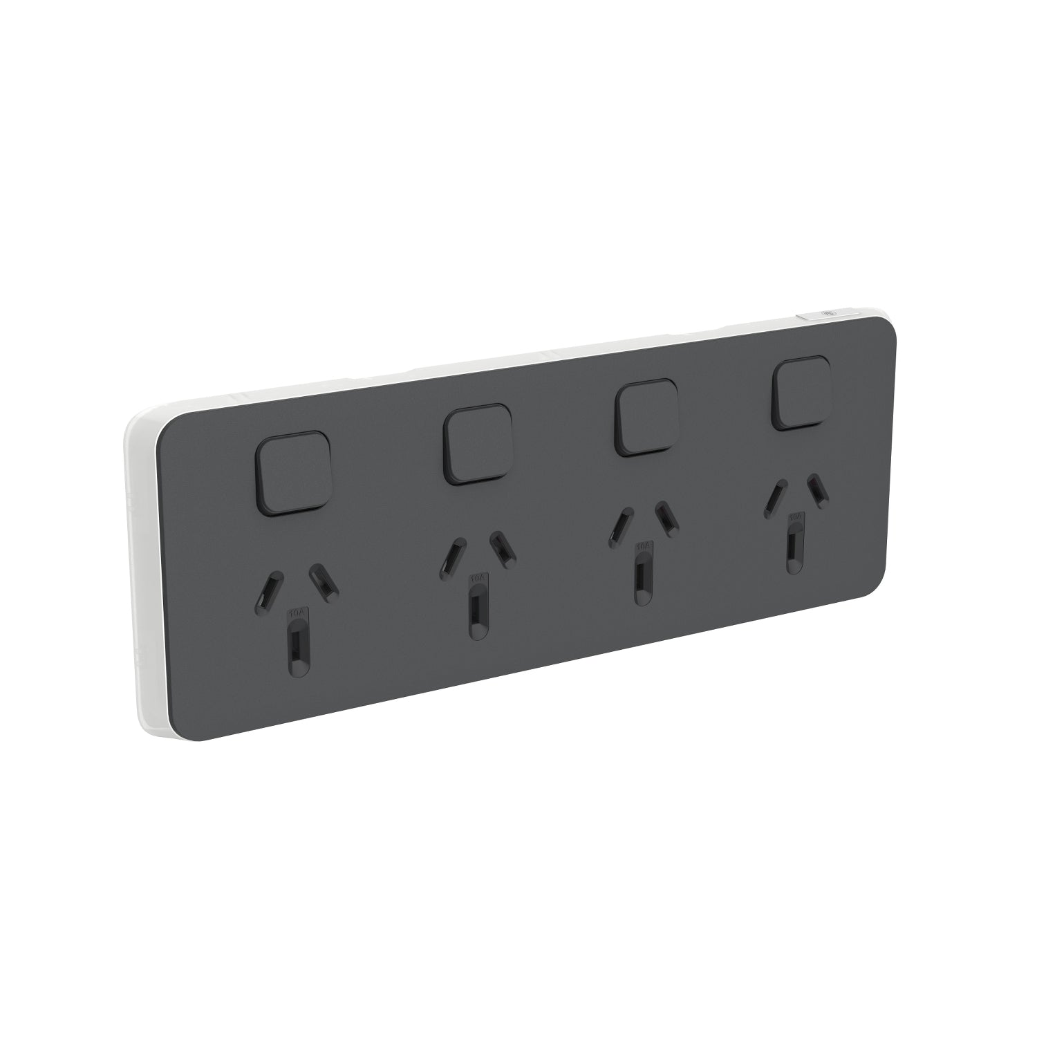 PDL Iconic, cover frame for Quad switched GPO Horizontal 10A 250V