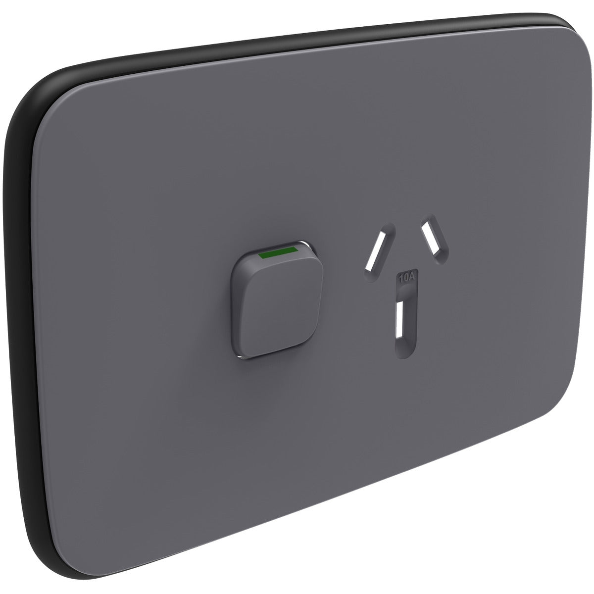 PDL Iconic Essence, cover frame, 1 switch & 1 socket, 10 A, horizontral