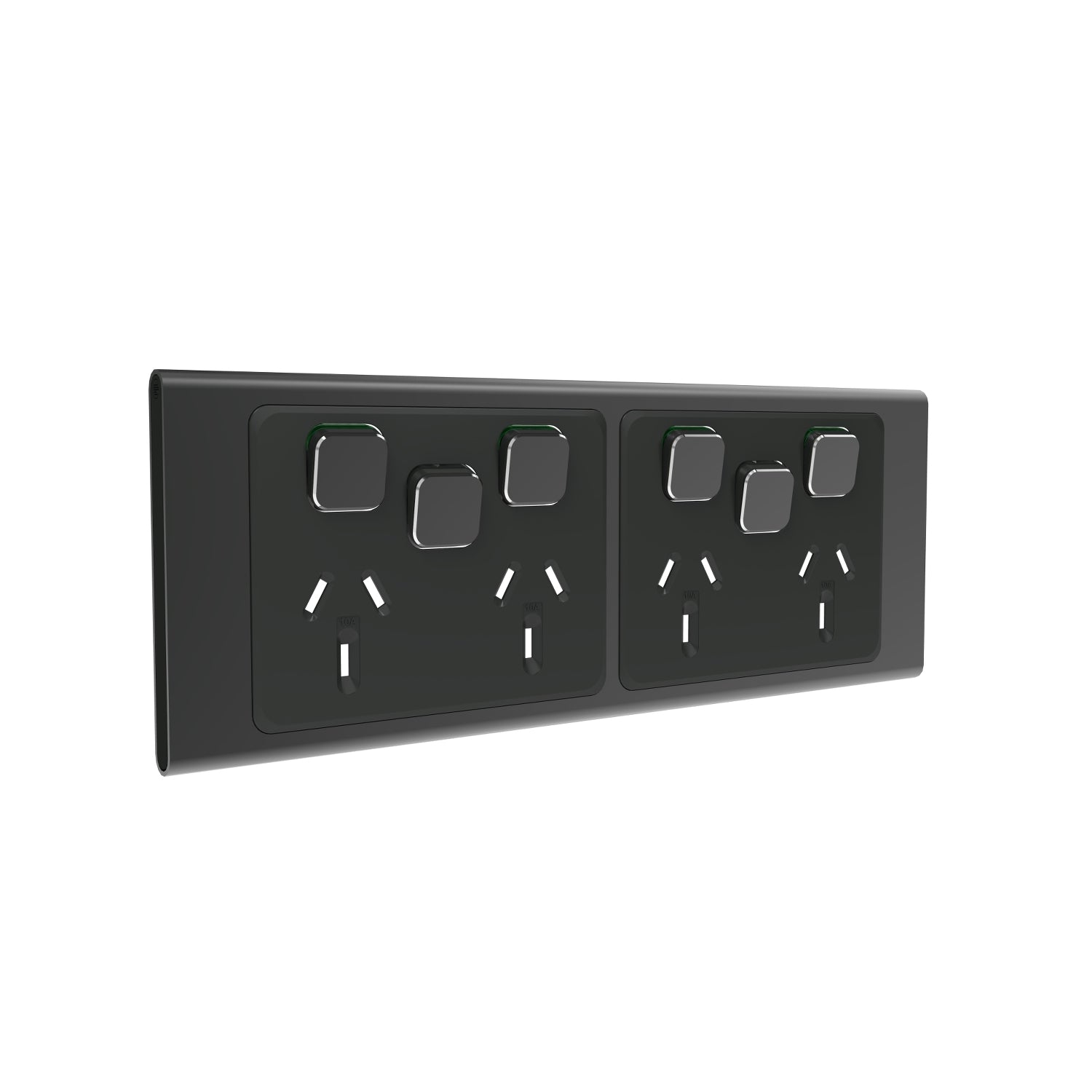 PDL Iconic Styl, cover frame, 6 switches & 4 sockets, horizontal