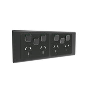 PDL Iconic Styl, cover frame, 6 switches & 4 sockets, horizontal