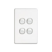 Clipsal C2000 Switch 4-Gang 10Amp - White