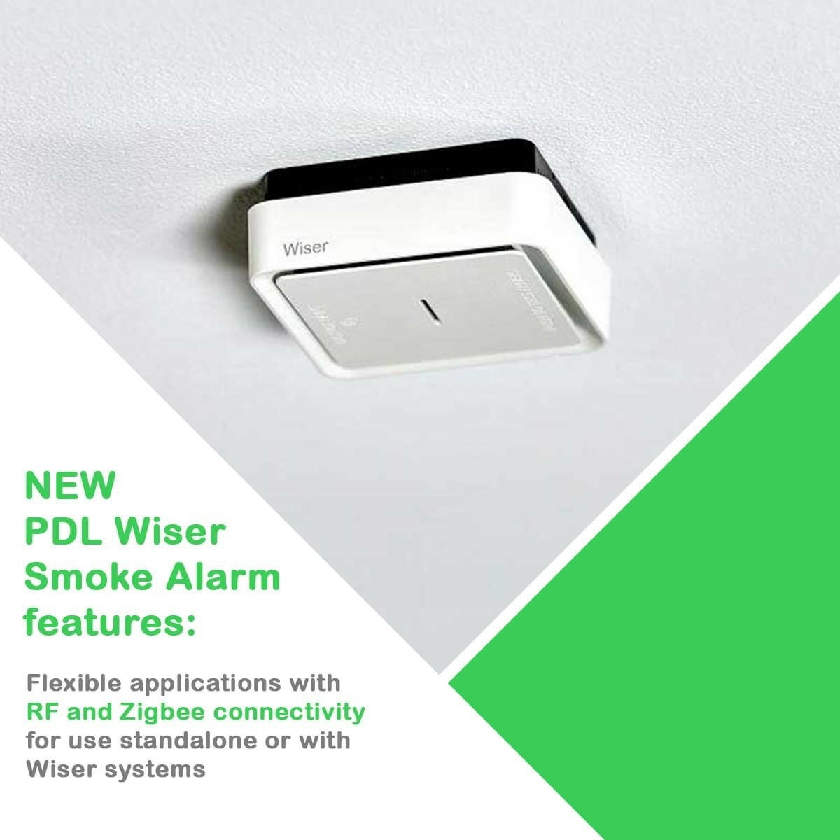 PDL Wiser, Lithium Battery Smoke Alarm, Surface Mount IP20, White