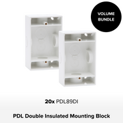 Bundle - 20 x PDL Universal Mounting Block Double Insulated