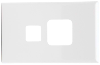 PDL Single Horizontal Socket Cover Plate - White