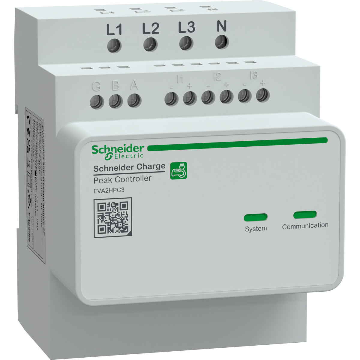 Load-shedder, Schneider Charge, 3P, maximum current allowed to charging station automatically set up to 50A