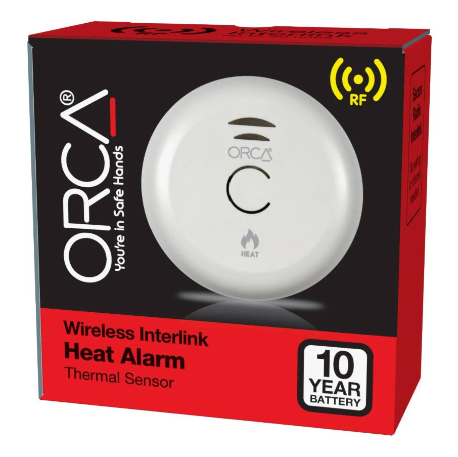 Orca 10 Year Wireless Interlink Heat Alarm