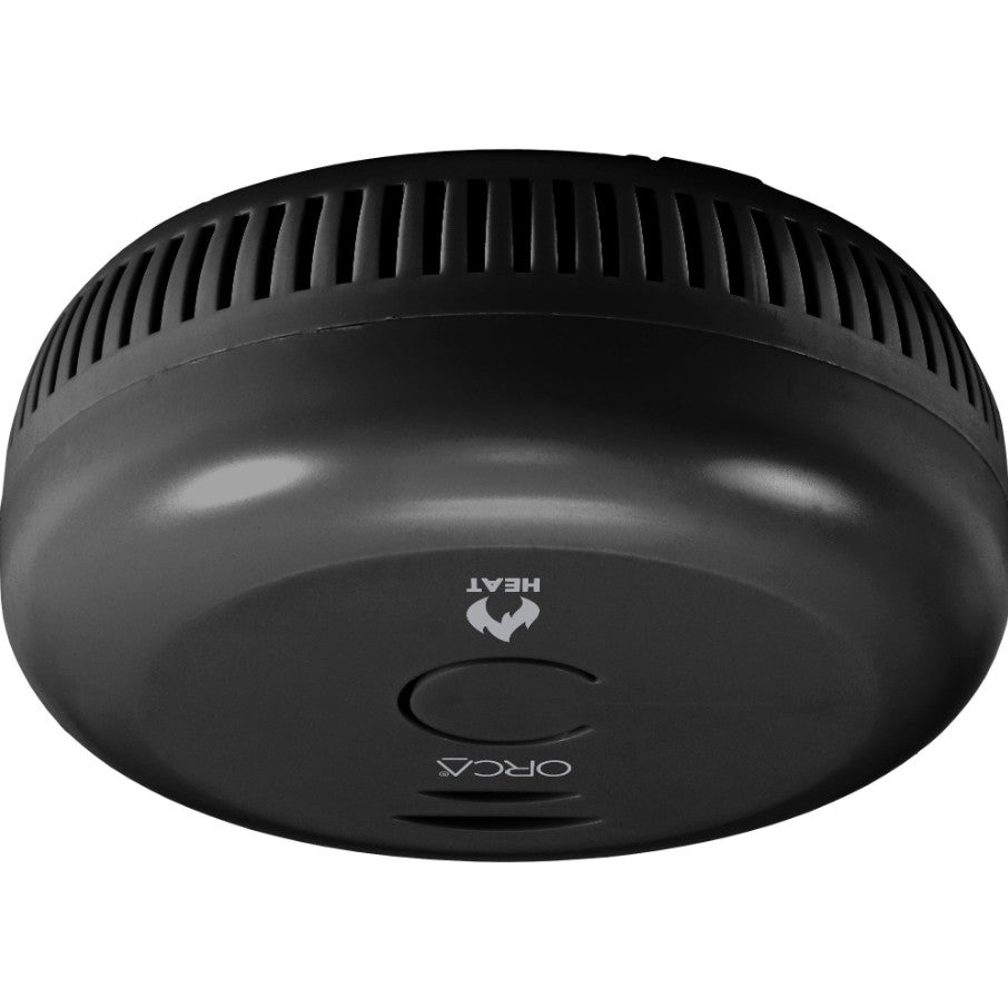 Orca 10 Year Wireless Interlink Heat Alarm Black