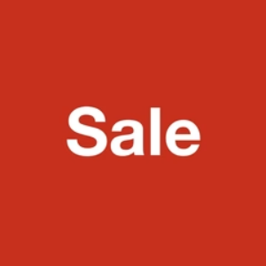 Red background with the word 'Sale' in white text