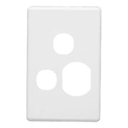 Clipsal Classic Single Vertical Socket with Extra Switch Cover Place