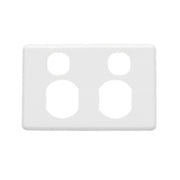 Clipsal Double Horizontal Socket Cover Plate