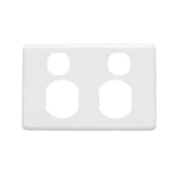 Clipsal Double Horizontal Socket Cover Plate