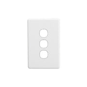 Clipsal 3 Gang Grid & Cover Plate - White