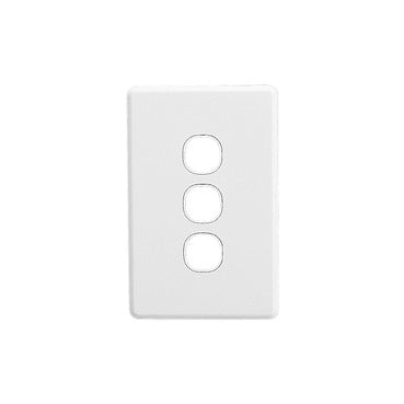 Clipsal 3 Gang Grid & Cover Plate - White