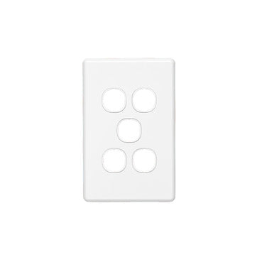 Clipsal 5Gang Grid & Plate - White