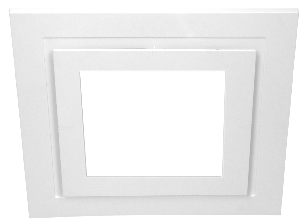Manrose Bathroom Fan Square Fascia with 14Watt LED - White