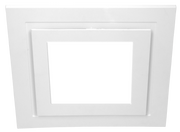 Manrose Bathroom Fan Square Fascia with 14Watt LED - White