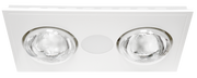 Manrose Satin Fan, 2Heat & LED Light Unit - White