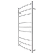 Chrome towel rack on a white background