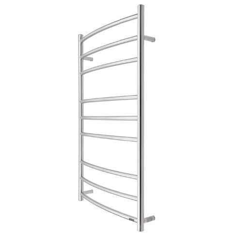 Chrome towel rack on a white background