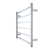 Chrome towel rack on a white background