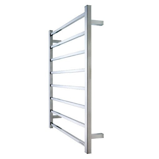 Chrome towel rack on a white background