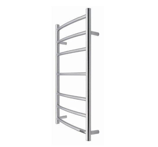 Chrome towel rack on a white background