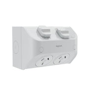 HPM Aqua Life 15A IP53 Weatherproof Surface Mount Double Power Point with 2 Terminal Sets