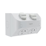 HPM Aqua Life 10A IP53 Weatherproof Surface Mount Double Power Point