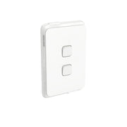 PDL Iconic Waterproof Switch IP44 2Gang 20Amp - Vivid White