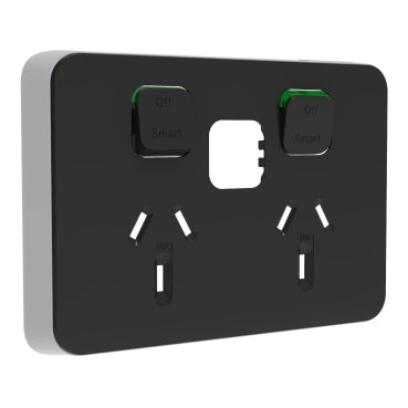 PDL Iconic Cover Plate Connected Double Switched Socket