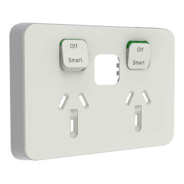 PDL Iconic Cover Plate Connected Double Switched Socket