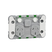 PDL Wiser Double Horizontal Socket Grid, 10A with Zigbee