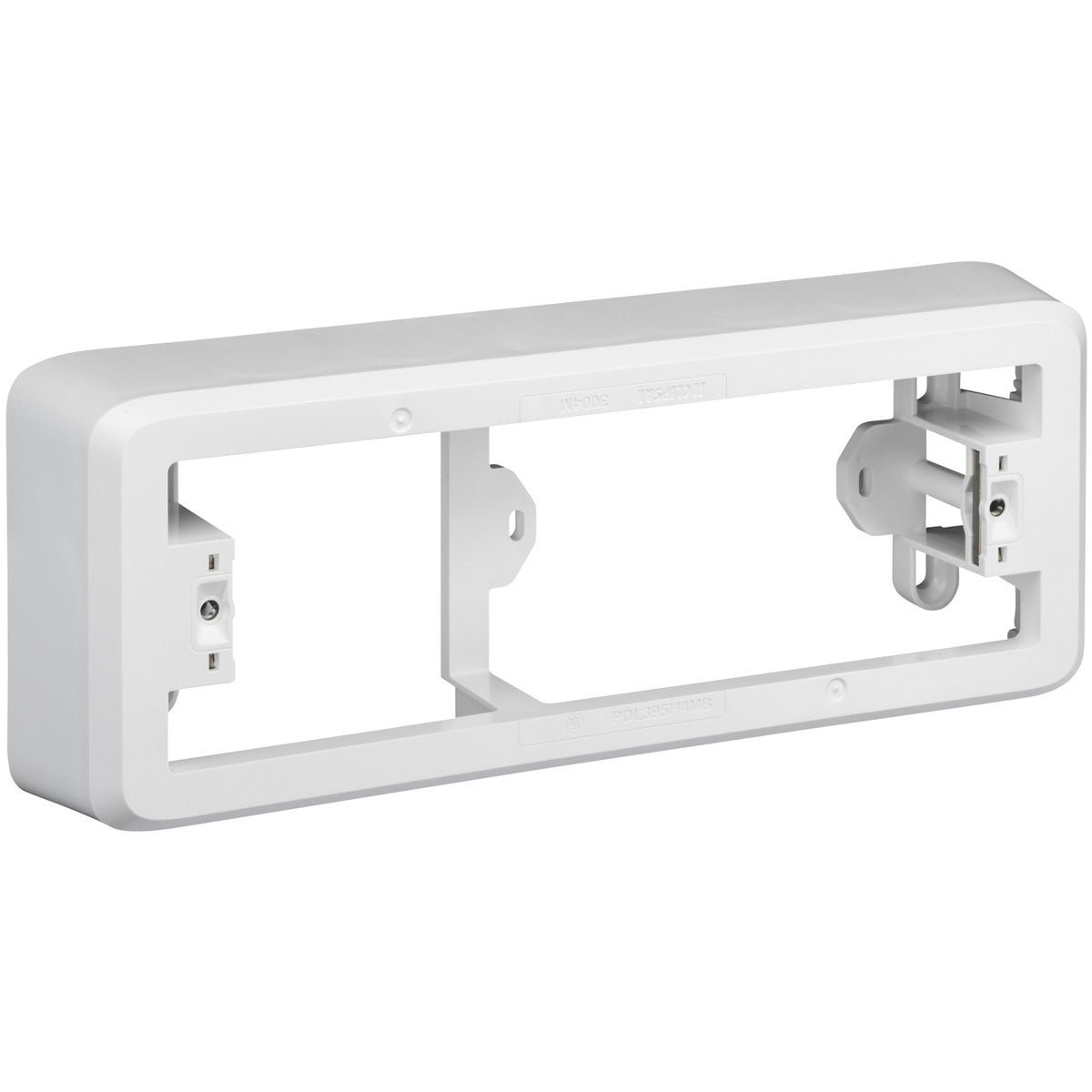 PDL Iconic Mounting Block Quad Socket 4-gang - Vivid White