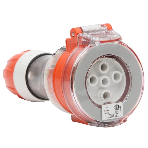 PDL 56 Cord Connector 5Pin IP66 500V 16Amp - Orange