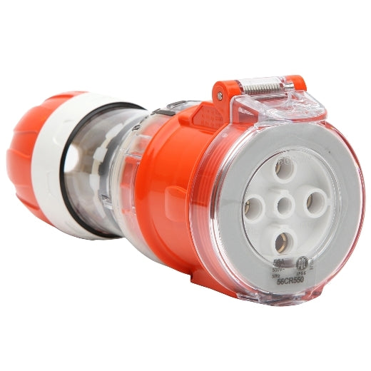 PDL 56 Cord Connector 5Pin IP66 500V 50Amp - Orange